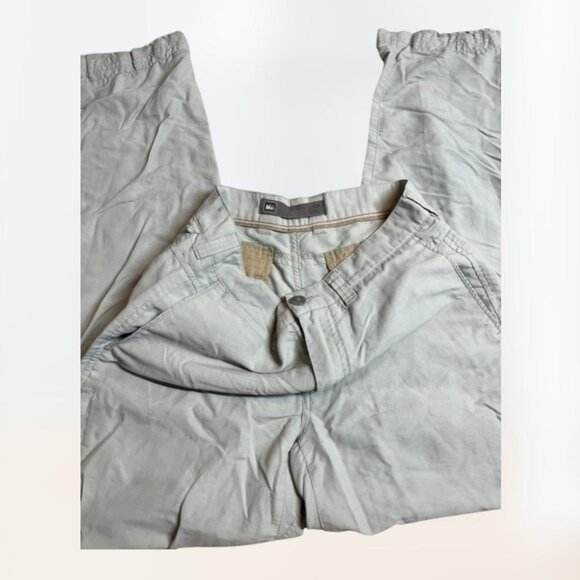 REI Mint Green Grey Nylon Pants Men's size 30w x 32L Minimalist - Picture 2 of 6
